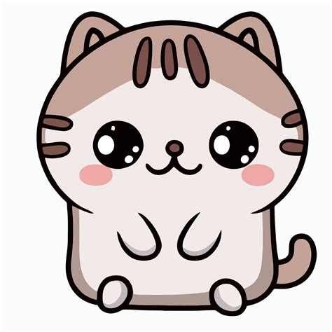 gato kawaii dibujos